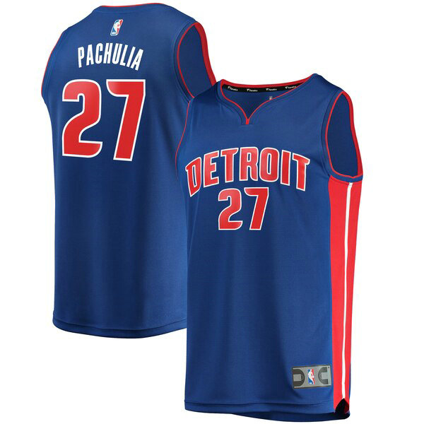 Maillot Detroit Pistons Homme Zaza Pachulia 27 Icon Edition Bleu